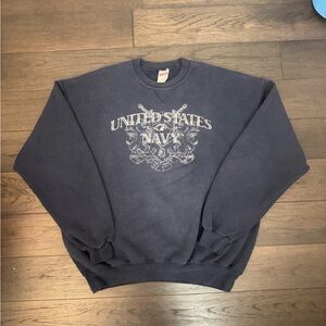 Soffe Men's Navy Crewneck Sweater - Black